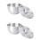 2Pcs Silver Stainless Steel Steamed Egg Bowls Kitchenware 6