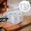 2Pcs Silver Stainless Steel Steamed Egg Bowls Kitchenware 11