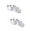 2Pcs Silver Stainless Steel Steamed Egg Bowls Kitchenware 8