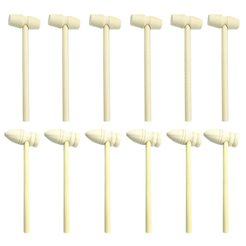 3Sets Beige Krabhamers, Seafood Mallets, Voor 1