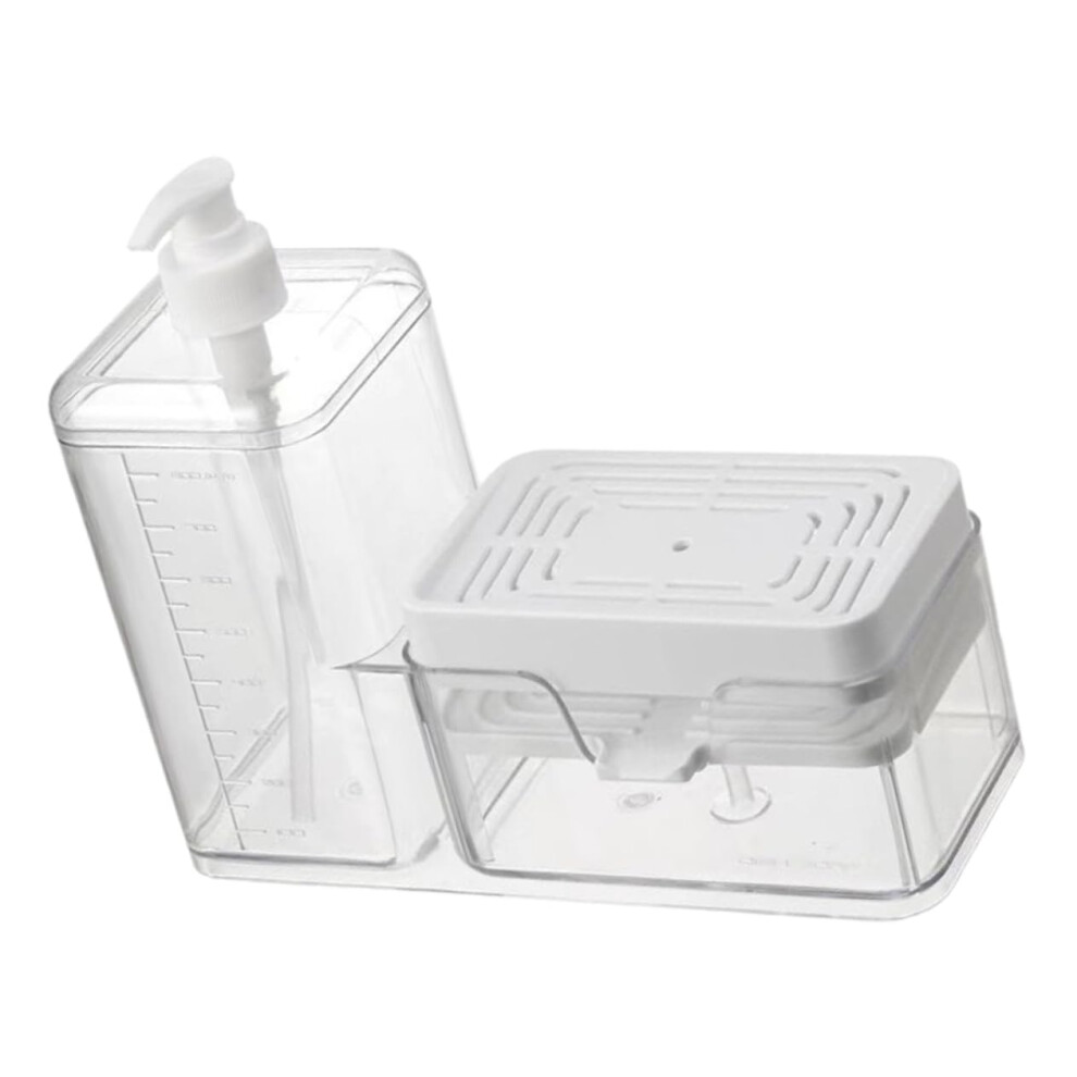 Soap Dispenser With Sponge Holder, Onehanded Kitchen Sink Use, Compact Design For Travel Camping 9113335624214