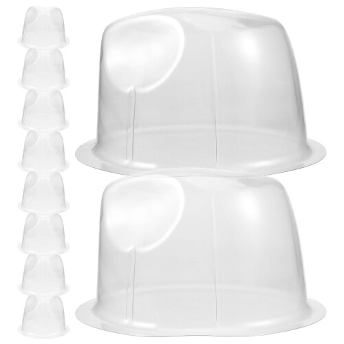20Pcs White PVC Plastic Hat Supports for Caps Travel Display Use