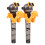 4Pcs Black Plastic Lollipop Holder Toy Creative Robot Candy Storage 3