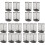 20Pcs Wear-Resistant Black Oxford Mesh Cone Bags with Drawstring 3
