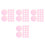 140Pcs Pink Pet Colored Light Sheets Self-Adhesive for DIY Decor 9