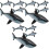 12Pcs PVC Inflatable Shark Pool Float Playthings 5