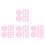 140Pcs Pink Pet Colored Light Sheets Self-Adhesive for DIY Decor 5