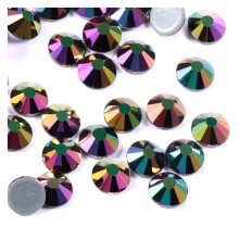 Iridescent Crystal Rhinestones SS6SS30 Flat Back Hot Fix Gems for Nail Art and Crafts
