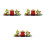 3Sets Mini Snake Figur Resin Auto Schmuck Glücksbeutel Diverse 3