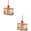 2 Pcs Double Lattice Wooden Grasshopper Cage 7