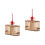 2 Pcs Double Lattice Wooden Grasshopper Cage 5