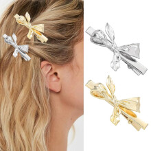 Mini Bow Hair Clips for Girls Pack of 2, Secure Hold Alligator Barrettes, Cute Small Hair Accessories