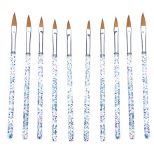 20Pcs Sky-Blue Nail Pen Brush Long Handle Durable Nail Art Supplies