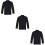 3Pcs Breathable Black Long Sleeve Casual Catering Jackets 9