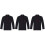 3Pcs Breathable Black Long Sleeve Casual Catering Jackets 4