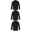 3Pcs Breathable Black Long Sleeve Casual Catering Jackets 8
