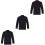3Pcs Breathable Black Long Sleeve Casual Catering Jackets 5