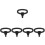 5Pcs Sturdy Black Plastic Cart Push Handles for Wagon and Trolley Use 7
