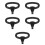 5Pcs Sturdy Black Plastic Cart Push Handles for Wagon and Trolley Use 9