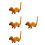 4Pcs Orange Realistic Weasel Figurines Plastic Toy Home Decor Model 10