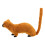 4Pcs Orange Realistic Weasel Figurines Plastic Toy Home Decor Model 1