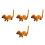 4Pcs Orange Realistic Weasel Figurines Plastic Toy Home Decor Model 9