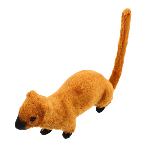 4Pcs Orange Realistic Weasel Figurines Plastic Toy Home Decor Model 1