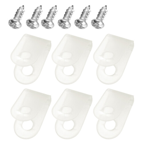 300Pcs White R-Type Cable Clip Wire Holder Easy Mount Cord Organizer