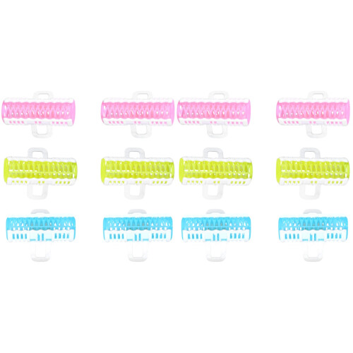 12St Plastic Haarrollers Voor Creatieve Kapsels - Assortie Kleuren 1
