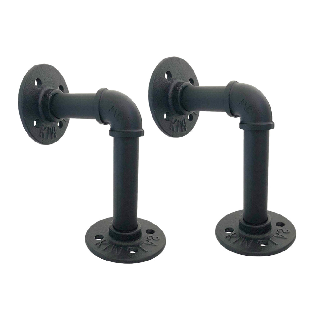 Black Industrial Iron Shelf Brackets For Furniture Support 3631600007044