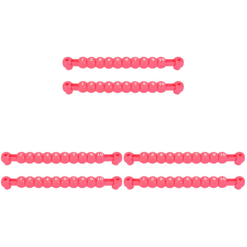 6Pcs Red Plastic Scoring Counters Ergonomic Markers for Table Football 1