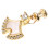2Stk Goldene Uhrband Anhänger Dekorative Charms Robust 9
