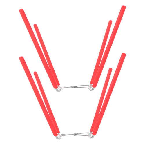 10Pcs Space-Saving Red Stainless Steel Cooling Racks for Baking Goods 1