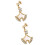 2Stk Goldene Uhrband Anhänger Dekorative Charms Robust 8