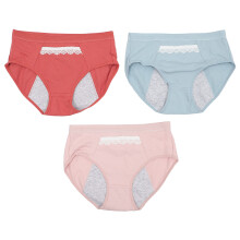 3St Ademend Katoenen Damesondergoed Comfortabel Assortikleur