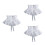 3St Verstelbare Witte Ruffle Nekband Polyester Feest En 5