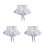 3St Verstelbare Witte Ruffle Nekband Polyester Feest En 6