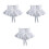 3St Verstelbare Witte Ruffle Nekband Polyester Feest En 8