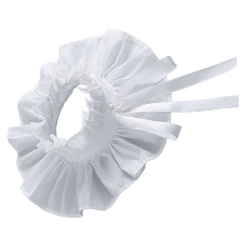 3St Verstelbare Witte Ruffle Nekband Polyester Feest En 1