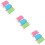 9Pcs Shower Bath Gloves Exfoliating Rayon Scrubber Assorted Colors 9