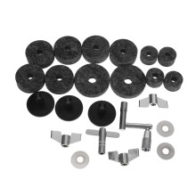 23Pcs Cymbal Felt Pads and Sleeves Set for Drum Kit Accessories, Durable Anti Slip Universal Fit