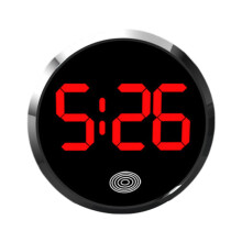 Car Dashboard Clock with TouchActivated LED Display, StickOn Digital Clock for Car Truck Red