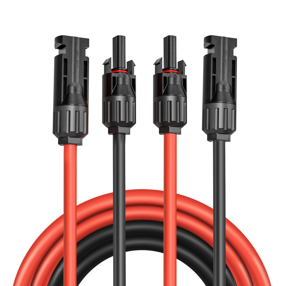 4Mmâ² Solar Panel Extension Cable With Mc4 Connectors, Ip68 Waterproof Uv Resistant Pv Wire 5M 9113335627819