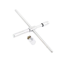 Telescoping Lug Wrench with Extended Torque Design, Compact 4 Way Tire and Ratchet Wrench Set