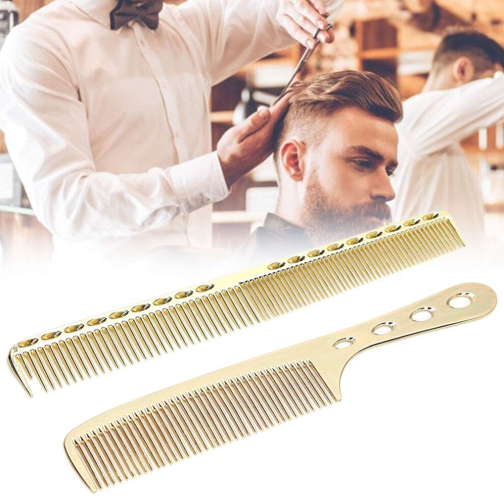 Stainless Steel Hair Comb Set AntiStatic Styling HeatResistant Detangling for Salon Hairdressing