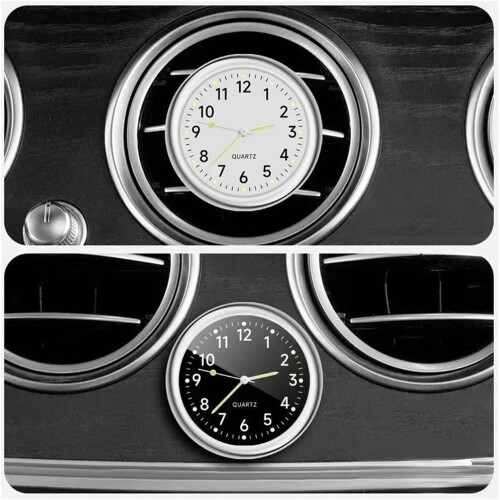 Car Dashboard Clock with Accurate Quartz Timekeeping, Waterproof for Motorcycle and Bicycle Silver 1