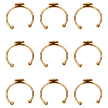 20Stk Goldene Metall Ringbasen Für DIY, Stabile Ringeinstellungen
