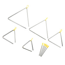 10Sets Silberne Dreiecksglocke Musikinstrument Für Kinder Anfänger