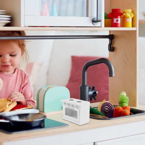2Stk Mini Küchenherd Gas Modell Weiß Deko 2
