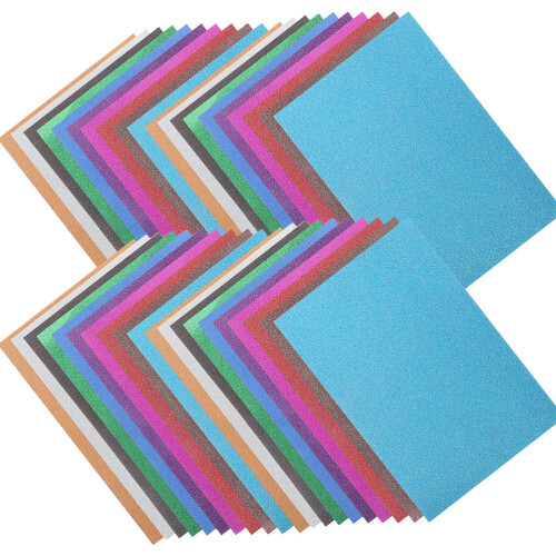 40Stk Glitzer Karton Papier Für Kinder DIY Und Bastelideen 2
